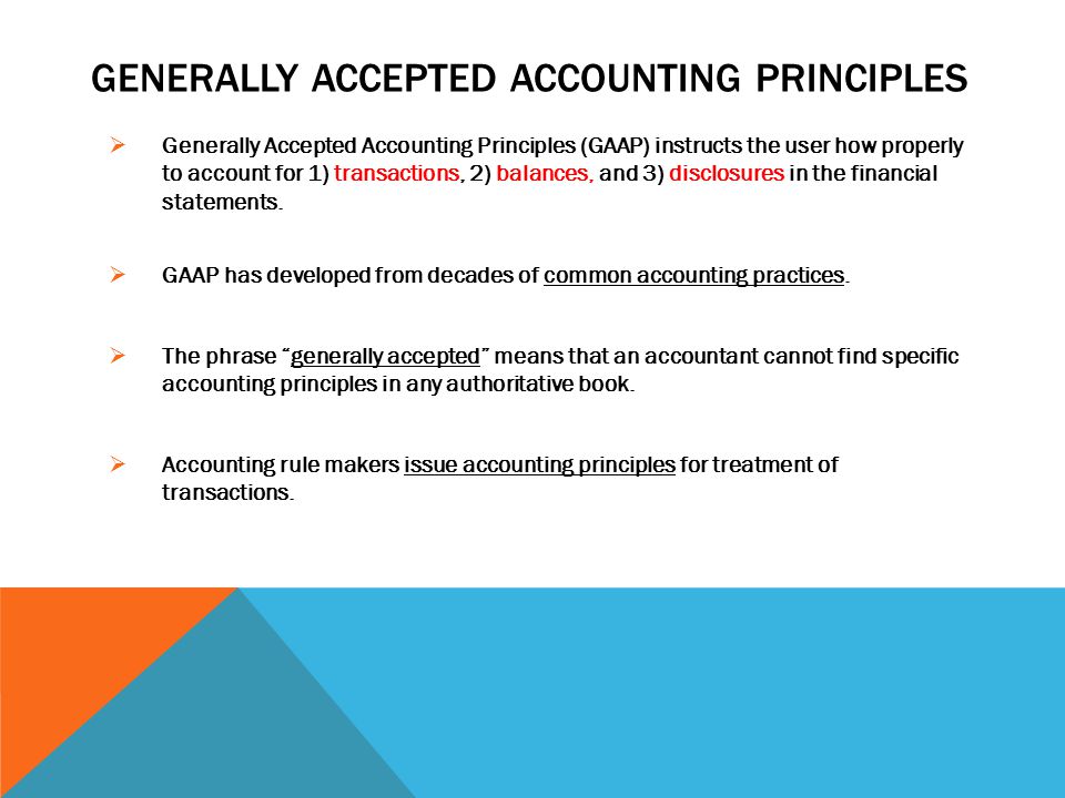 Generally accepted accounting principles and fob